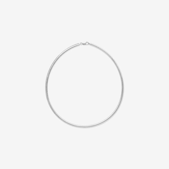 MEGA Omega 4mm Necklace in Sterling Vermeil Silver 16" New Womens - Picture 1 of 9